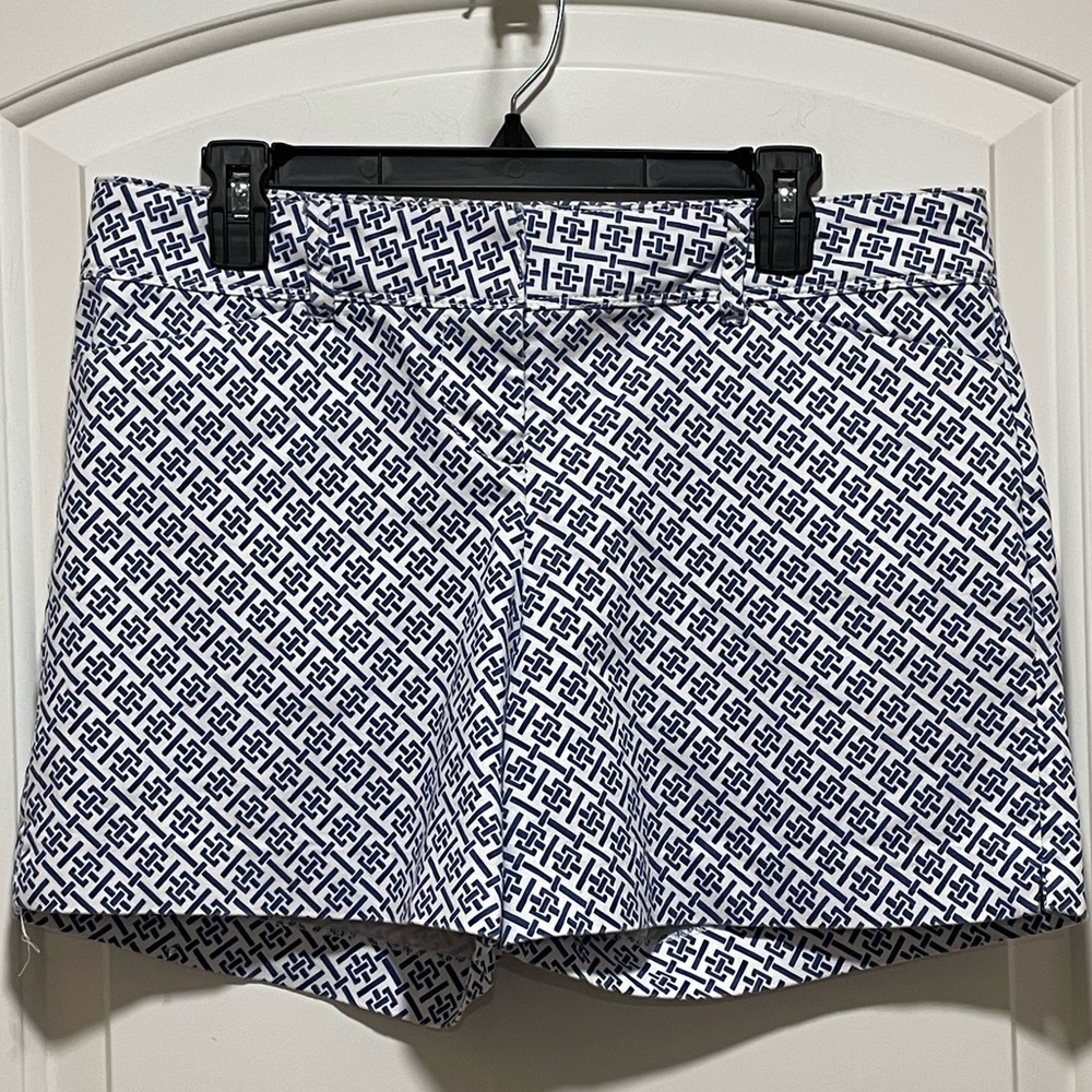 Vaca! Limited Size 10 5” Navy & White Weave Patterned Preppy Beach Resort Shorts